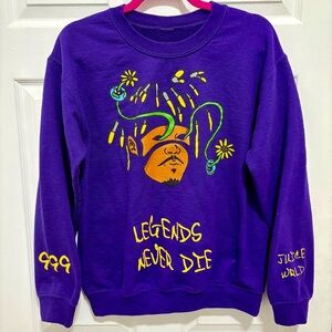 Juice WRLD Legends Never Die Purple Crewneck Size Small